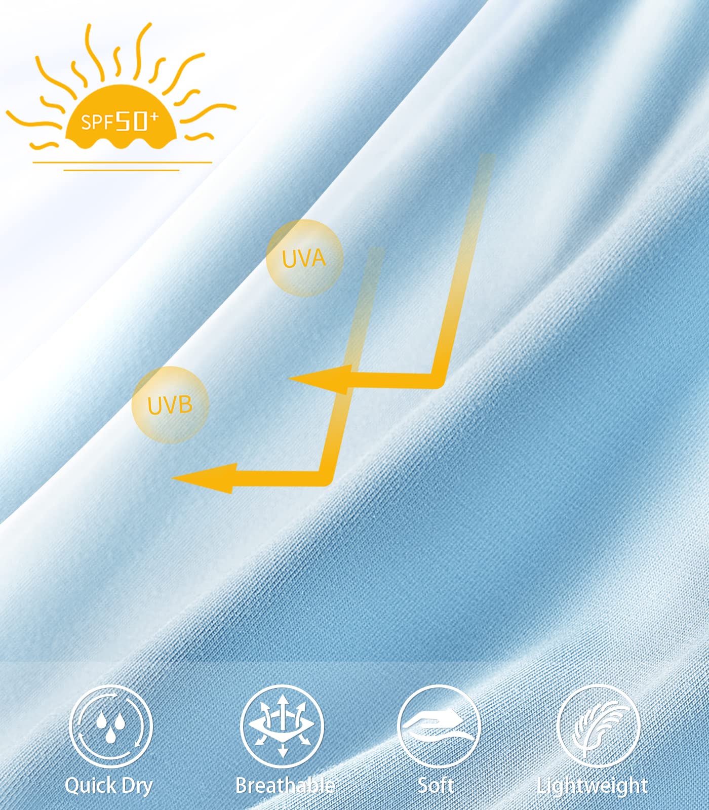 Men's Lightweight Long Sleeve Running Shirts Fishing Sun Undershirts