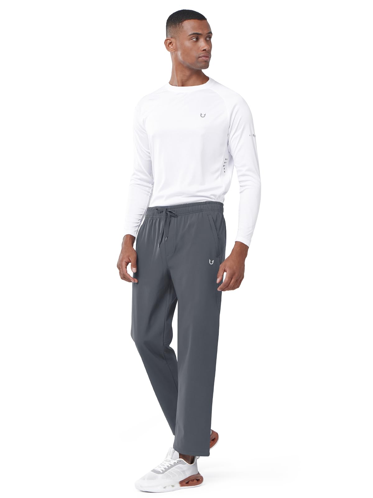 Men's Fleece Lined Pants Baggy Lounge Golf Work Casual Sweatpants