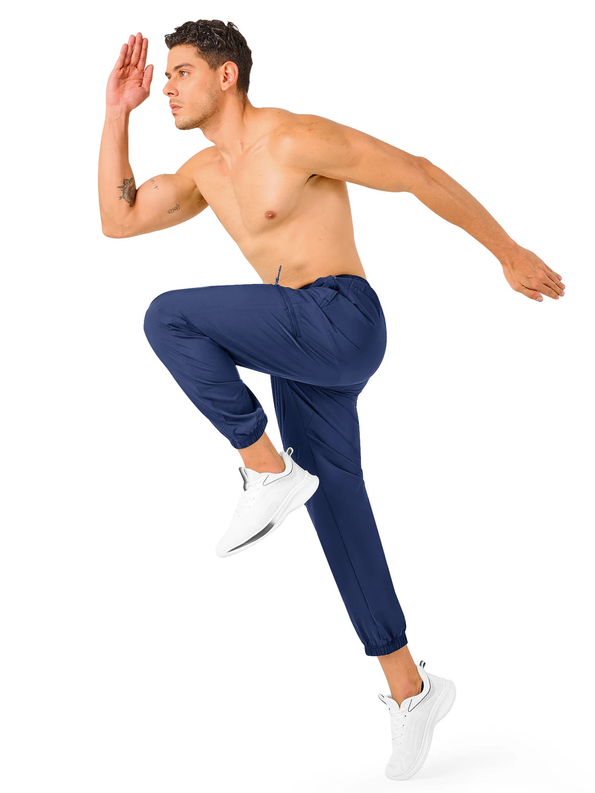 
Men's Lightweight Hiking Joggers with 4 Zipper Pockets — NORTHYARD men's dark blue hiking joggers, active outdoor styling — dark blue