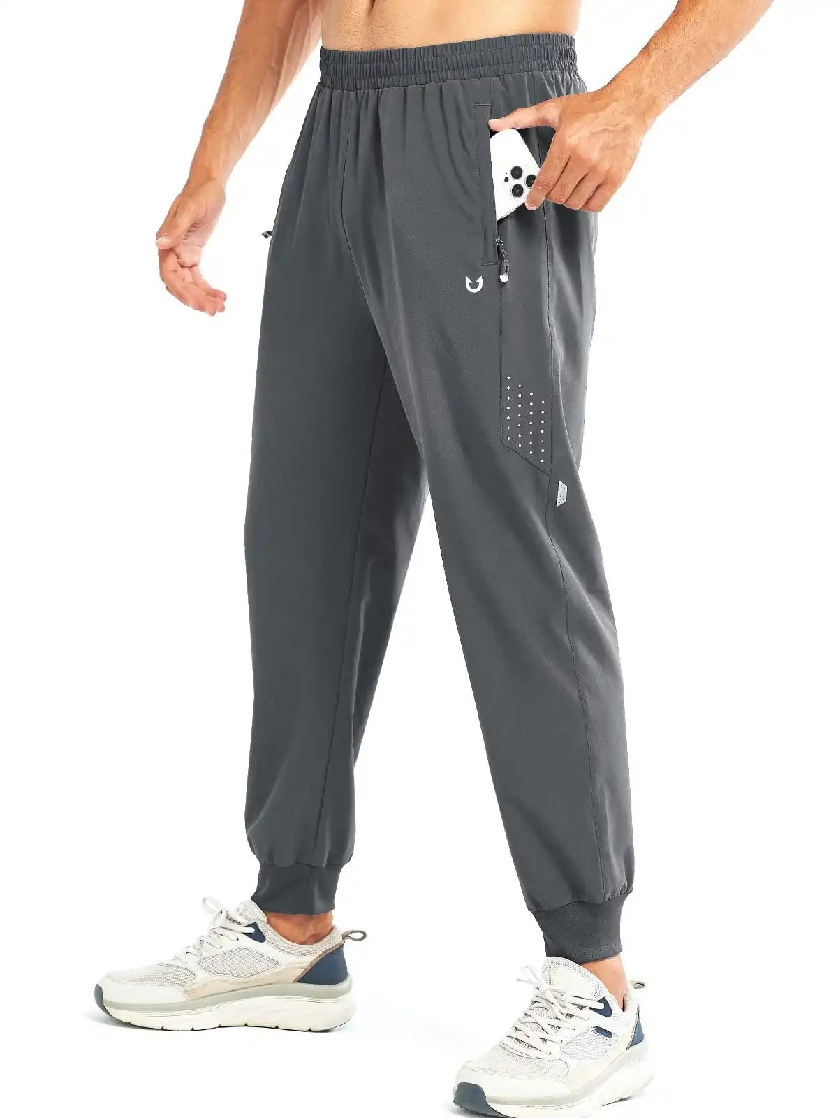 Men's Smoke Grey Lightweight Athletic Joggers Gym Workout Sport Pants for Running