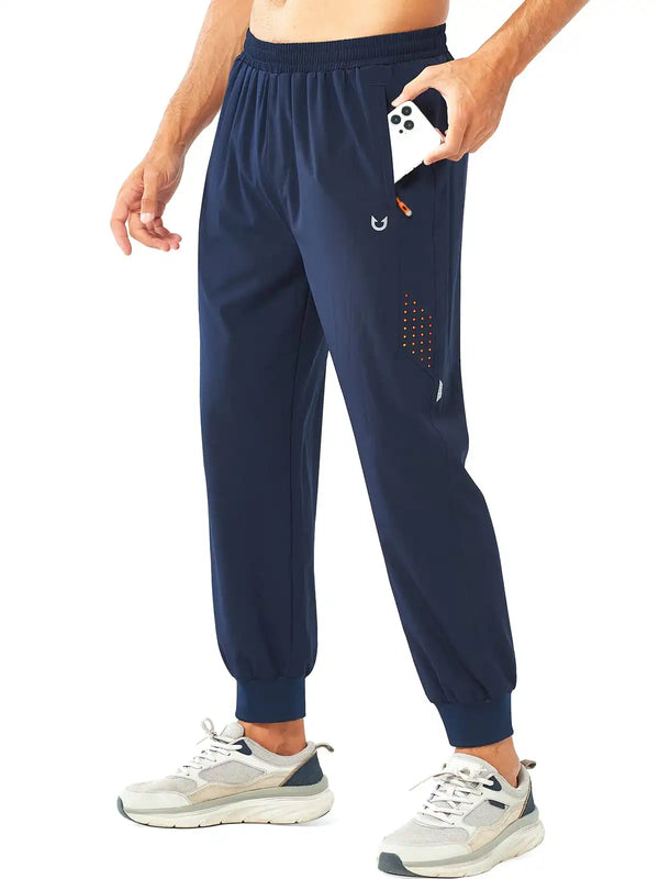 Men's Navy Lightweight Athletic Joggers Gym Workout Sport Pants for Running