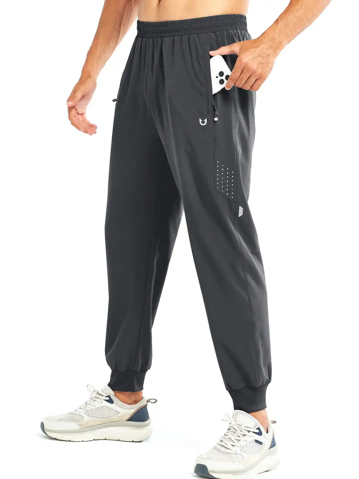 Men's Dark Grey Lightweight Athletic Joggers Gym Workout Sport Pants for Running