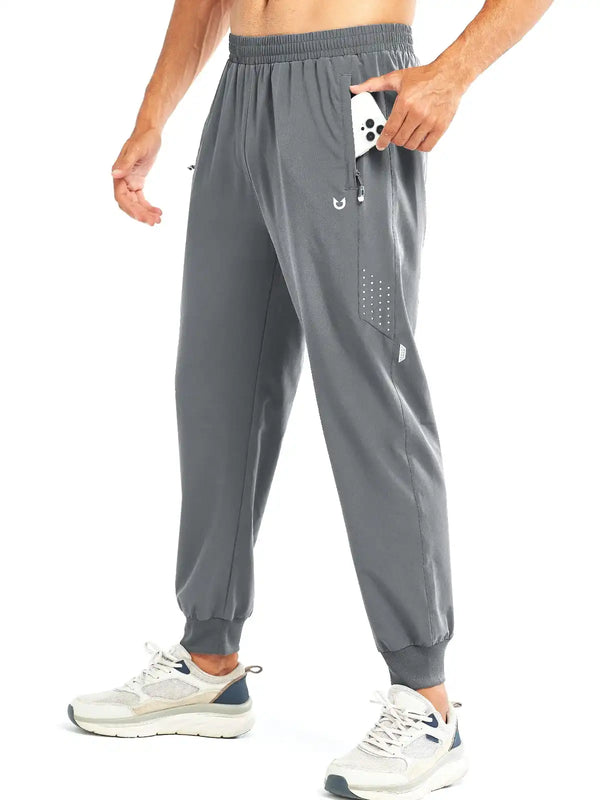 Men's Stone Lightweight Athletic Joggers Gym Workout Sport Pants for Running
