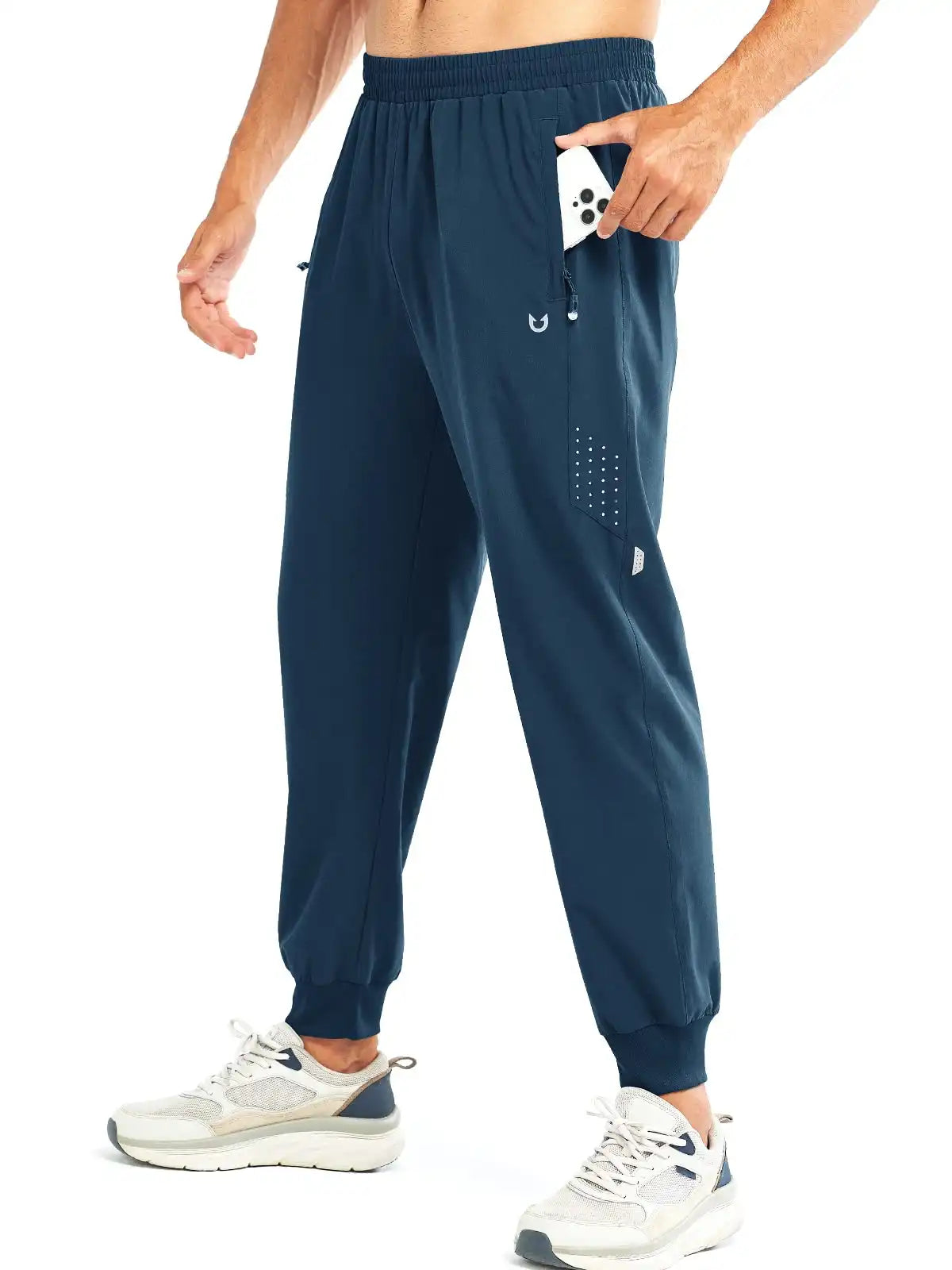 Men's Sea Blue Lightweight Athletic Joggers Gym Workout Sport Pants for Running