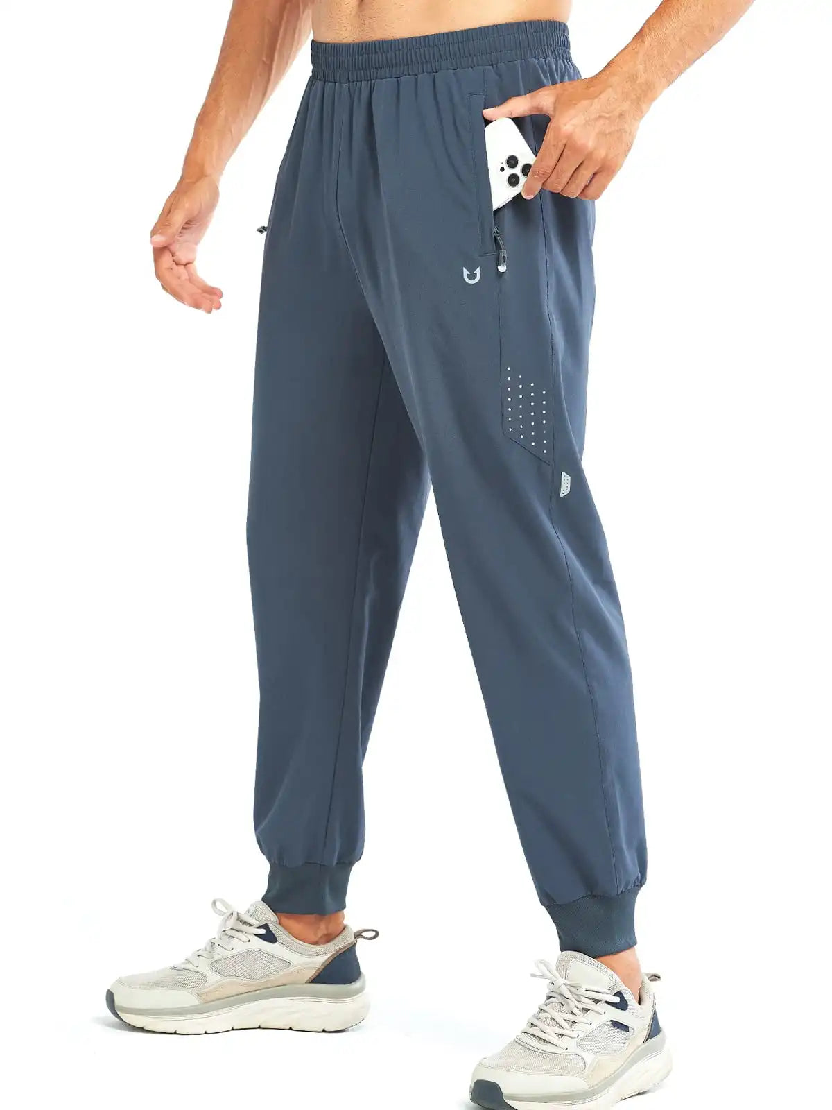 Men's Cool Grey Lightweight Athletic Joggers Gym Workout Sport Pants for Running